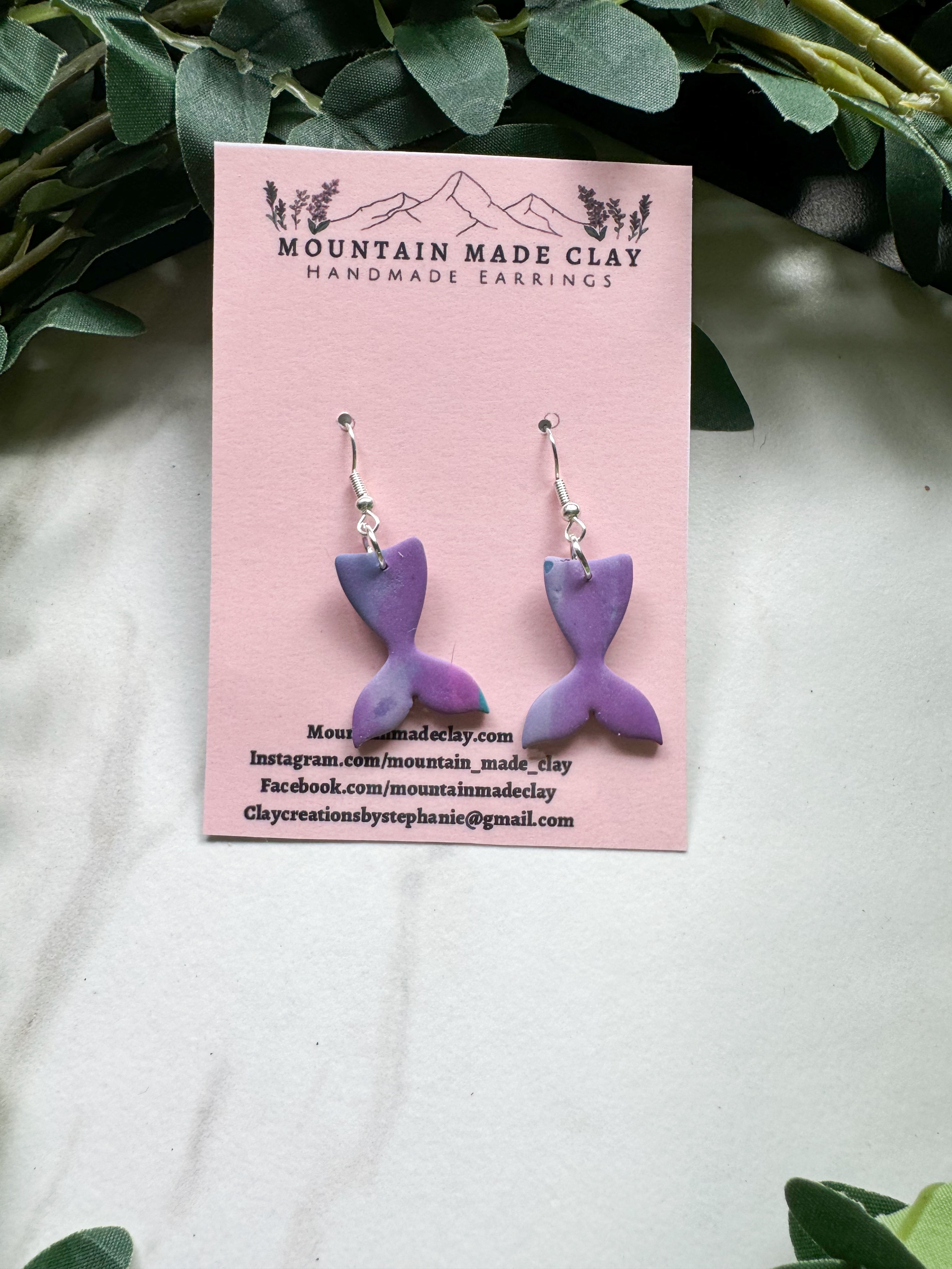 Mermaid Tale Clay Earrings