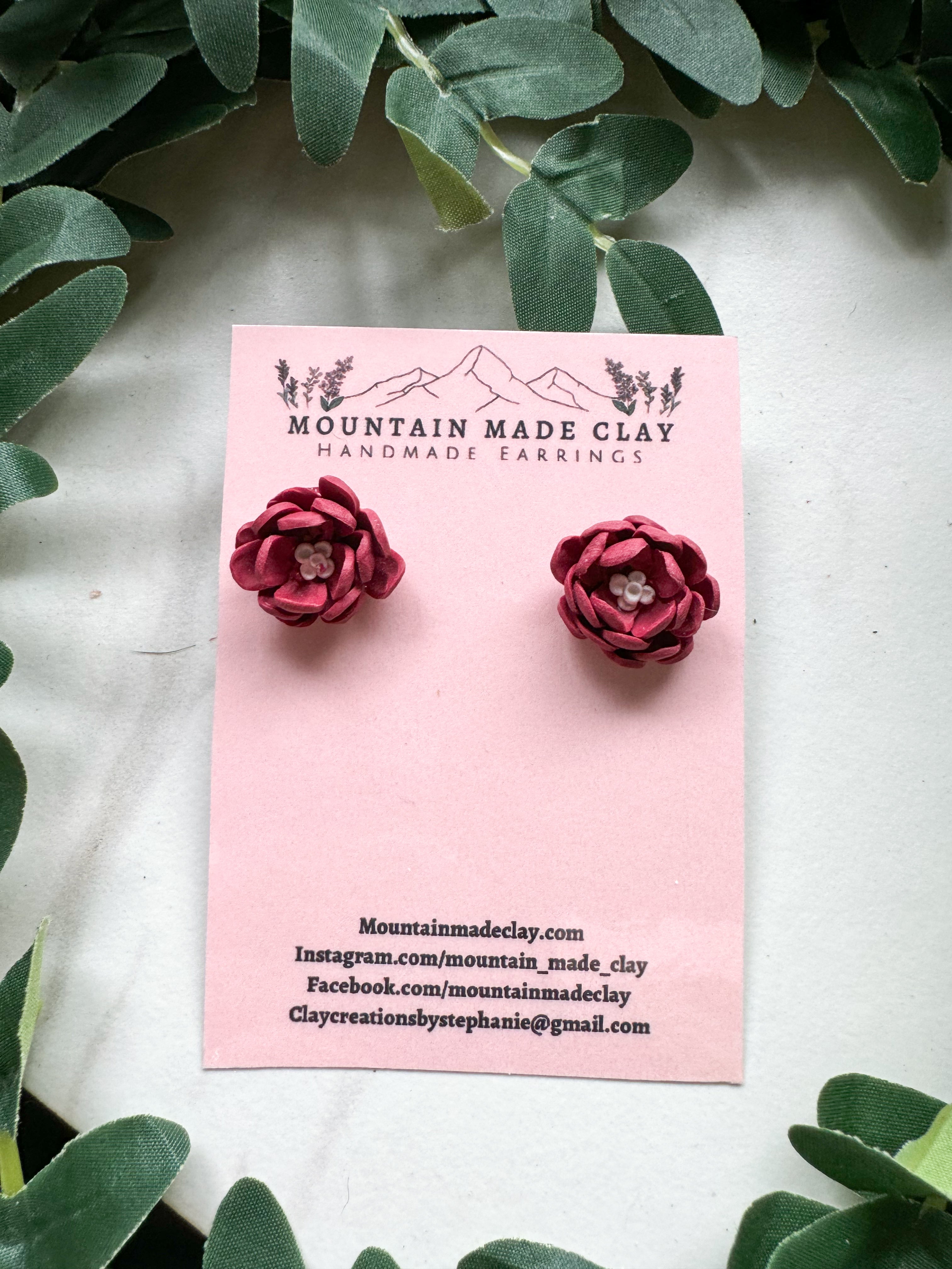 3D Flower Studs