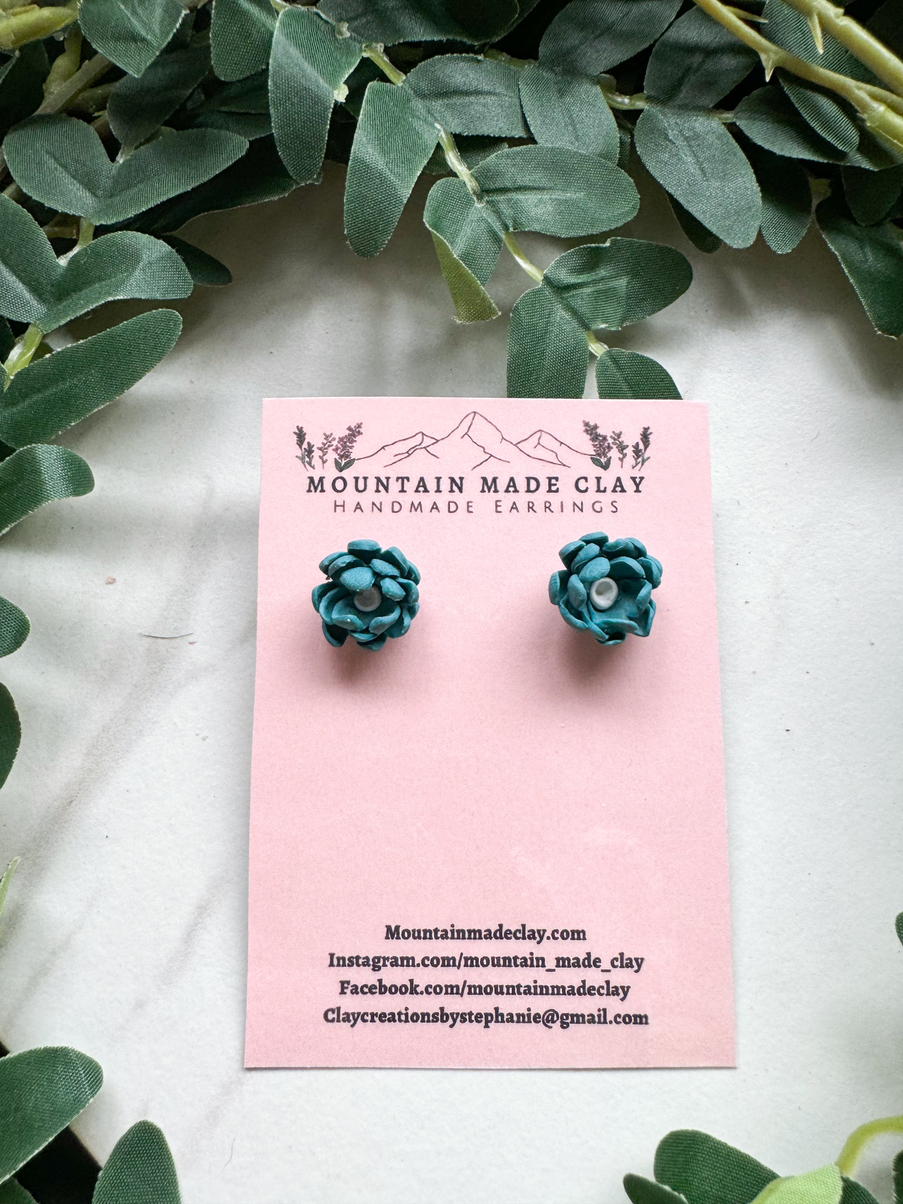 3D Flower Studs