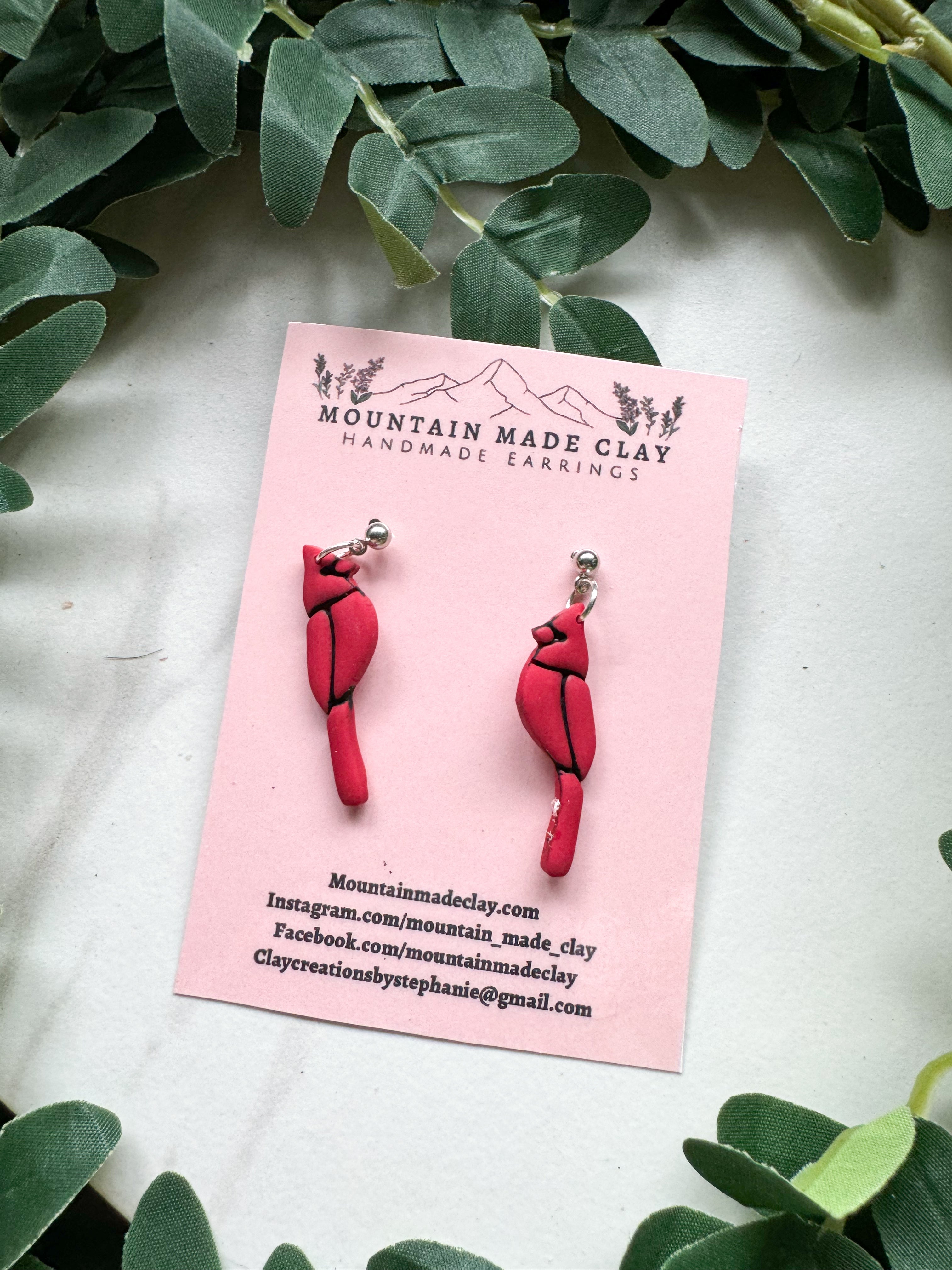 Red Cardinal Earrings