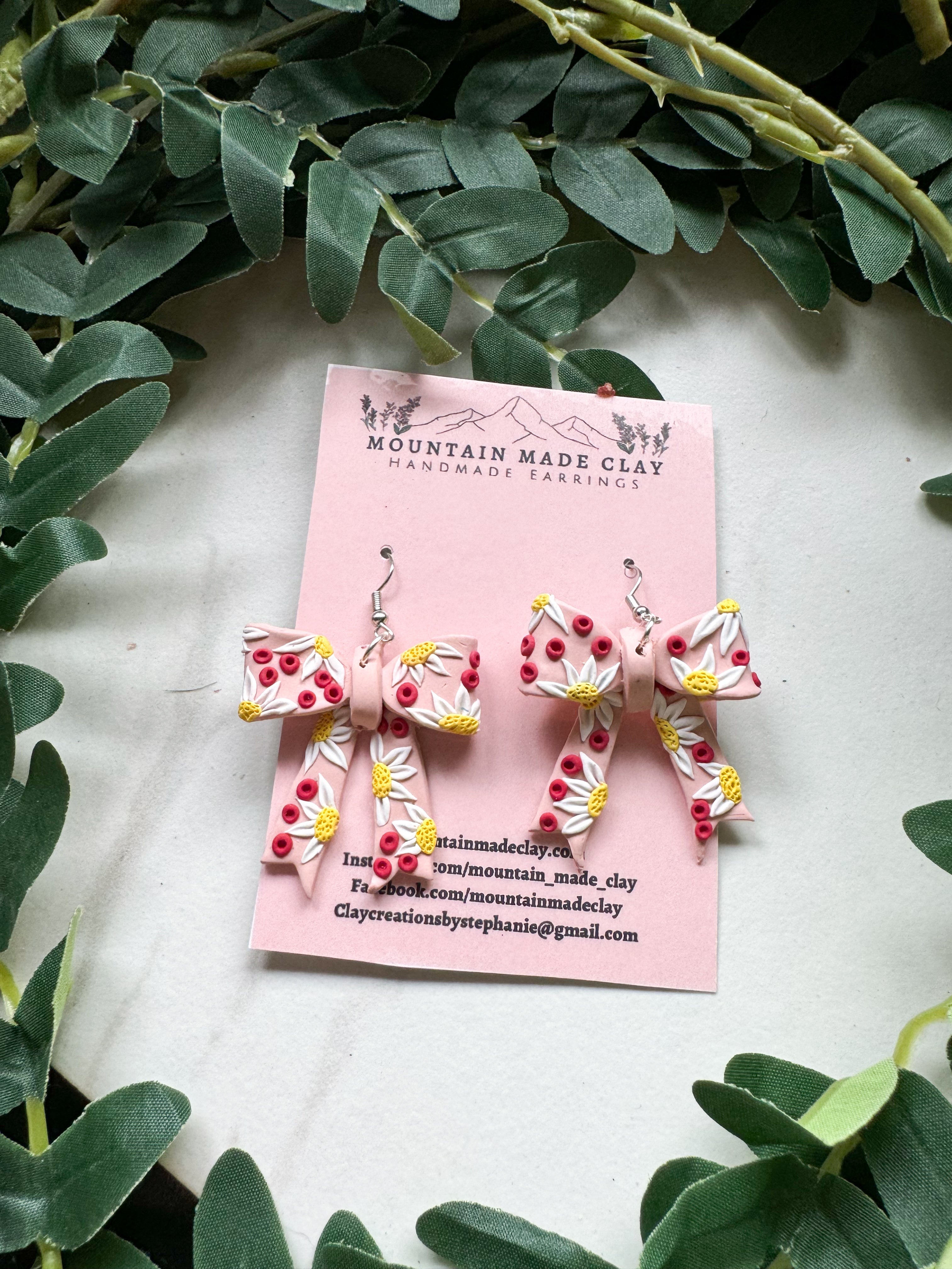 Floral Bow Earrings