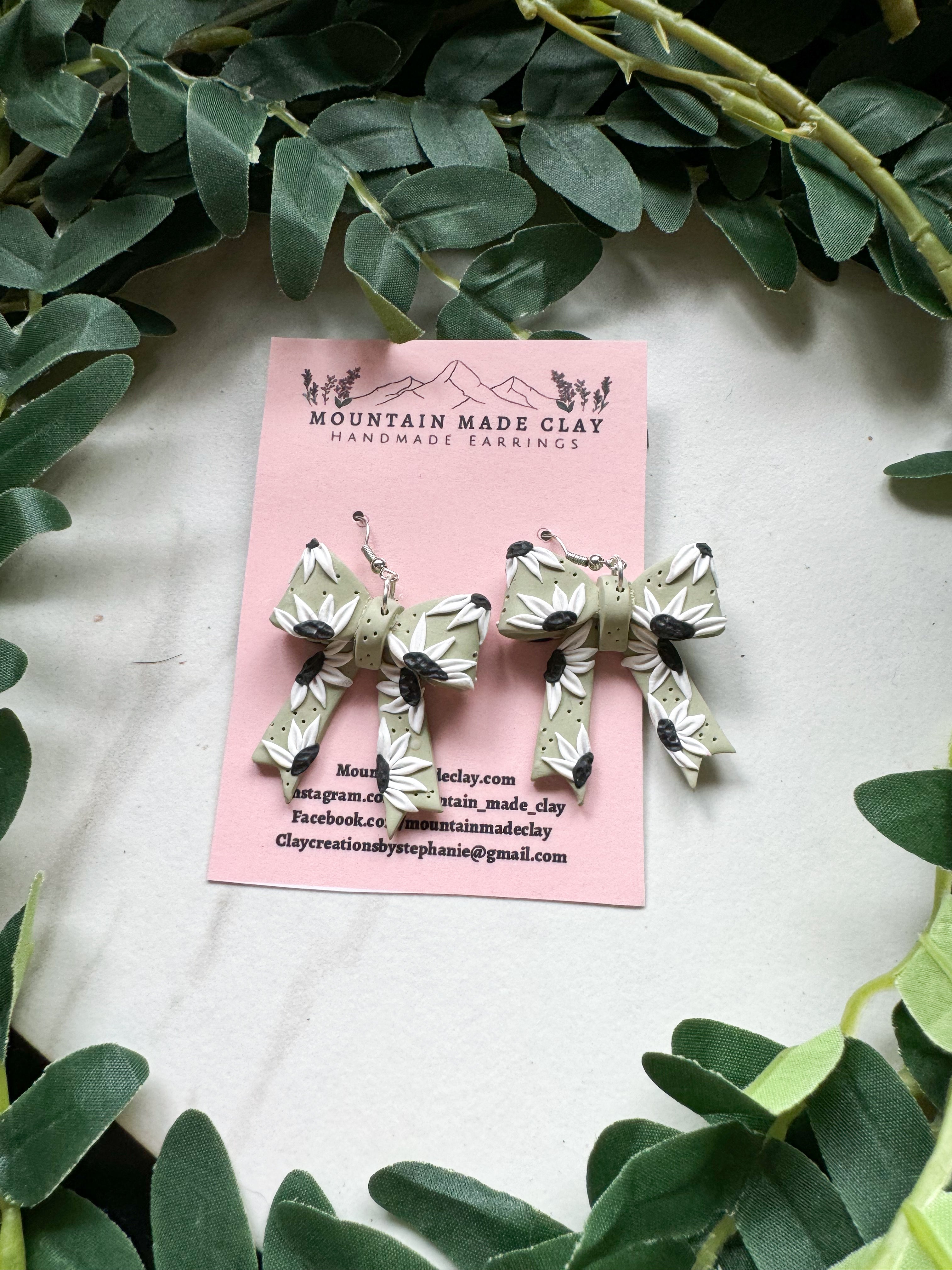 Floral Bow Earrings