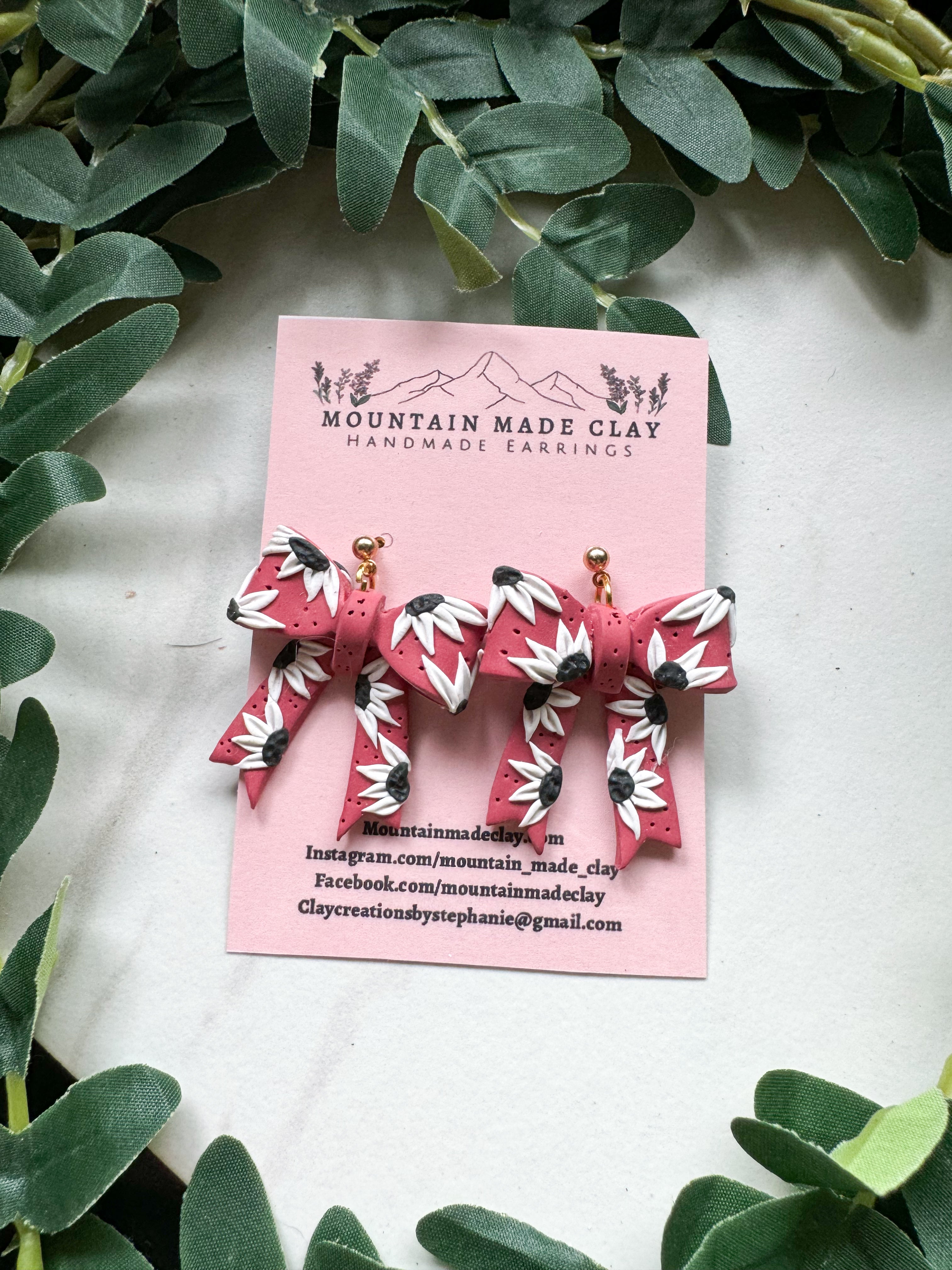 Floral Bow Earrings