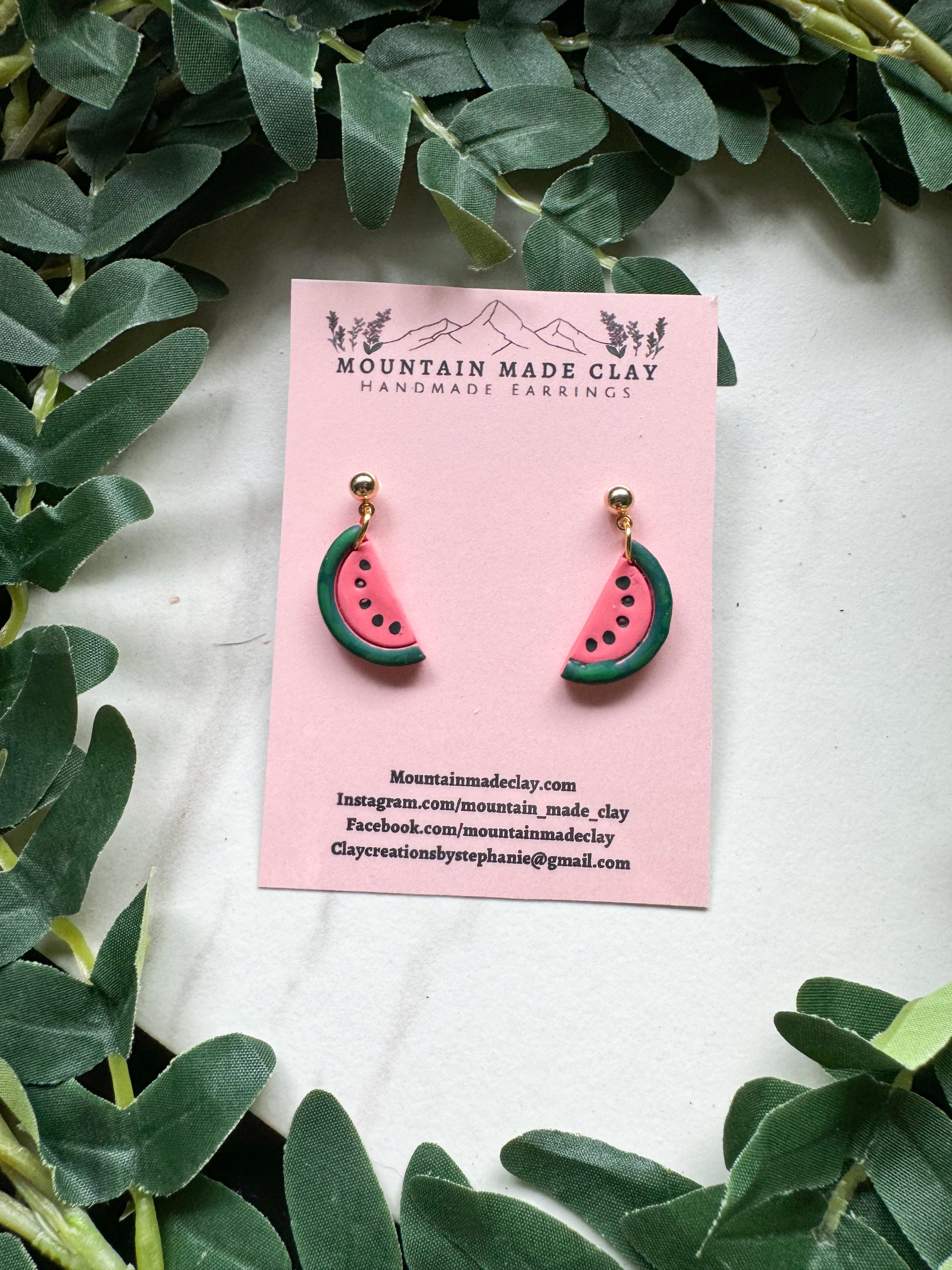 Watermelon earrings