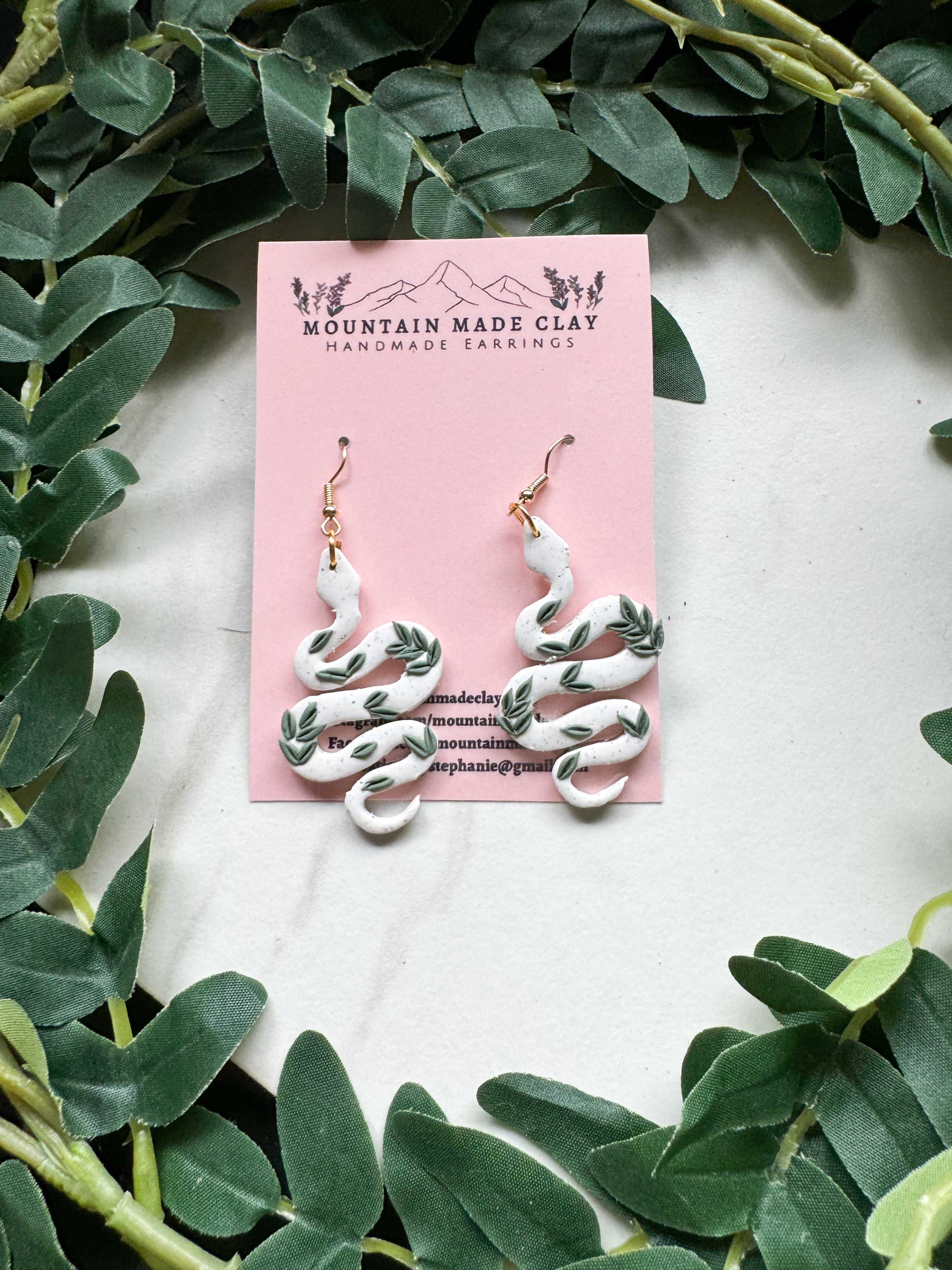 Snake Clay Earrings (Multiple Designs)