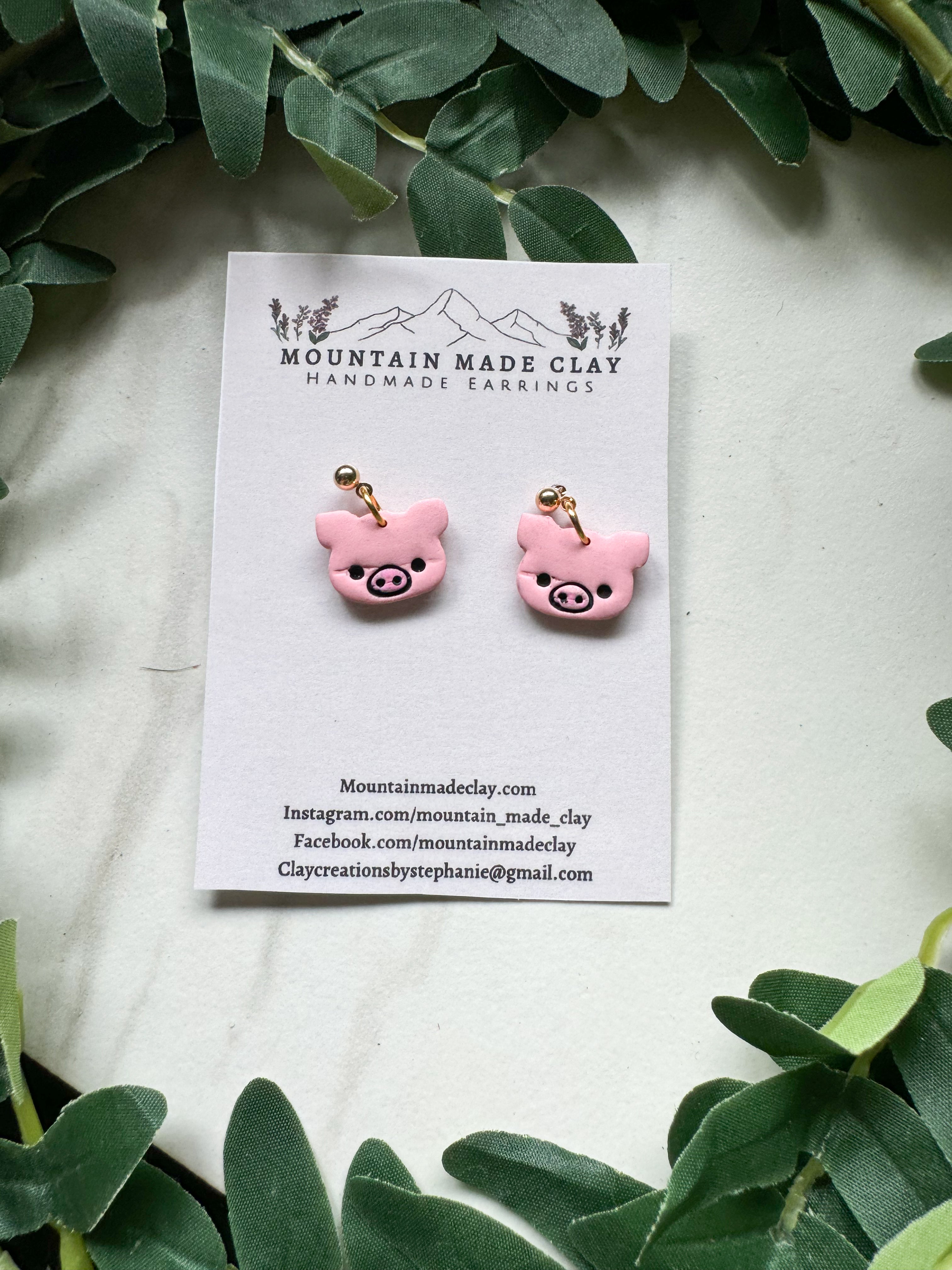 Pig Clay Earrings