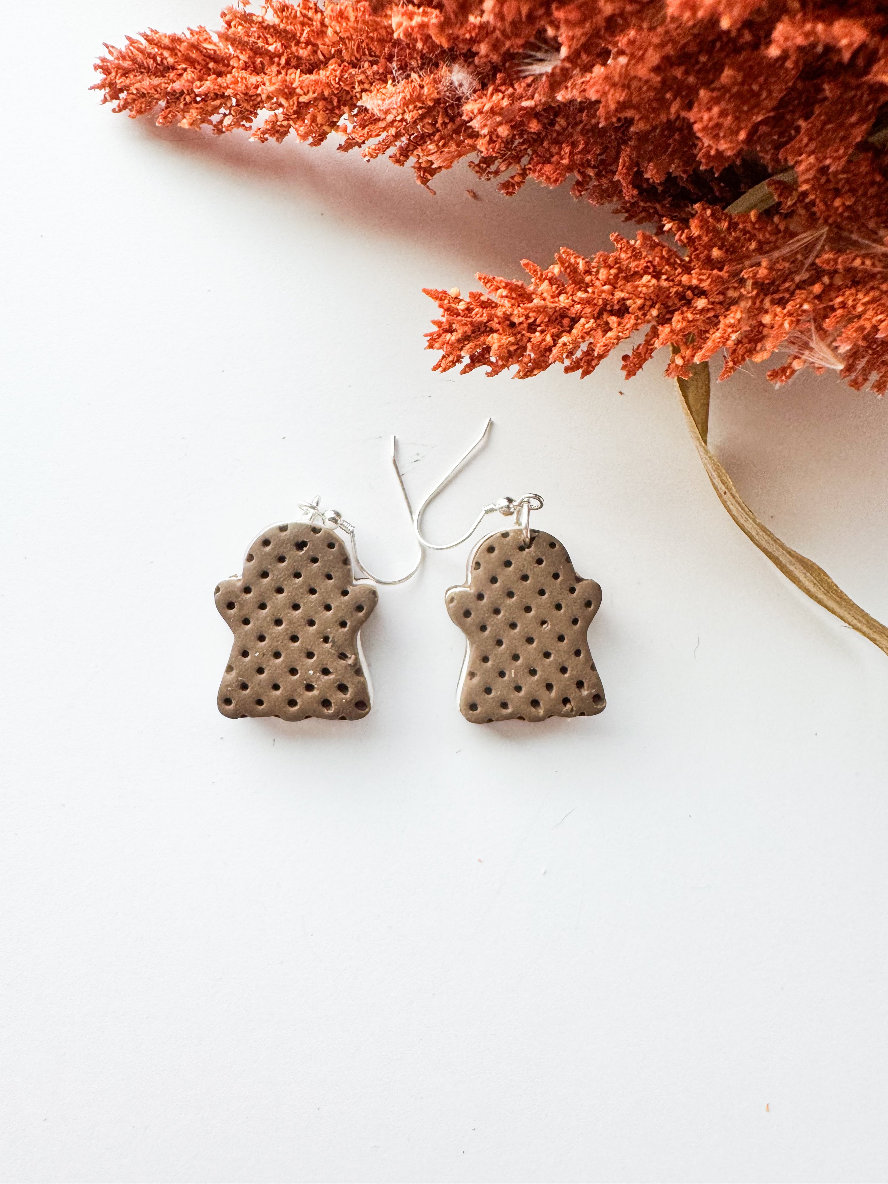 Ghost Ice Cream Sandwich Earrings