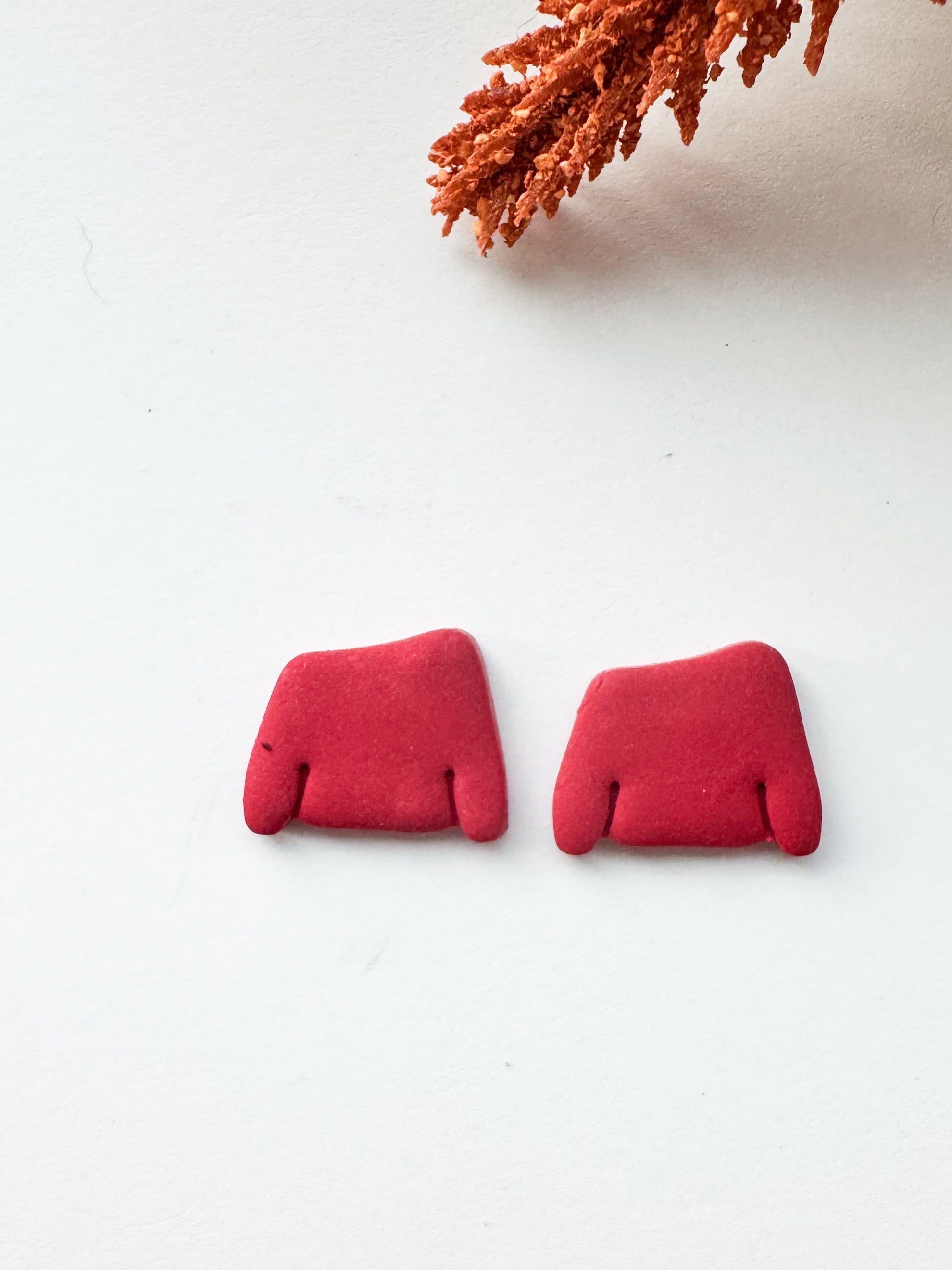 Cozy Cranberry Sweater Studs