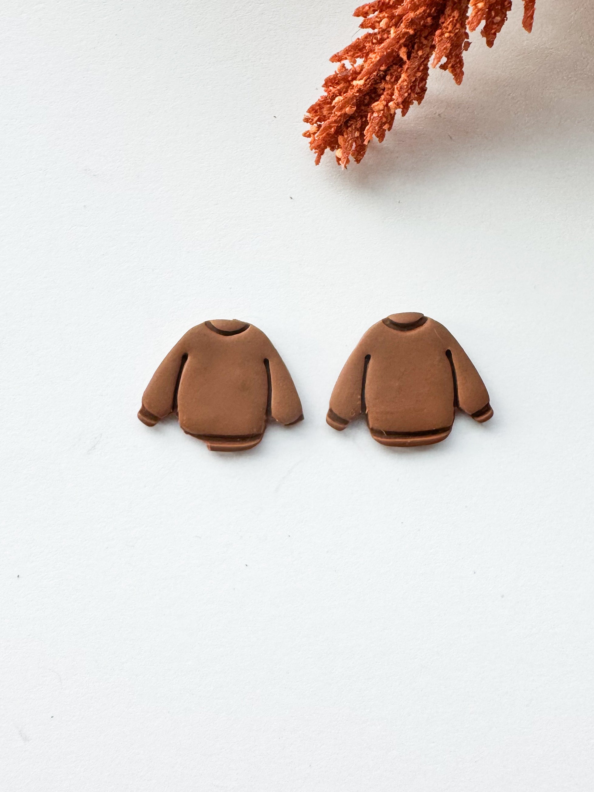 Pumpkin Spice Sweater Studs