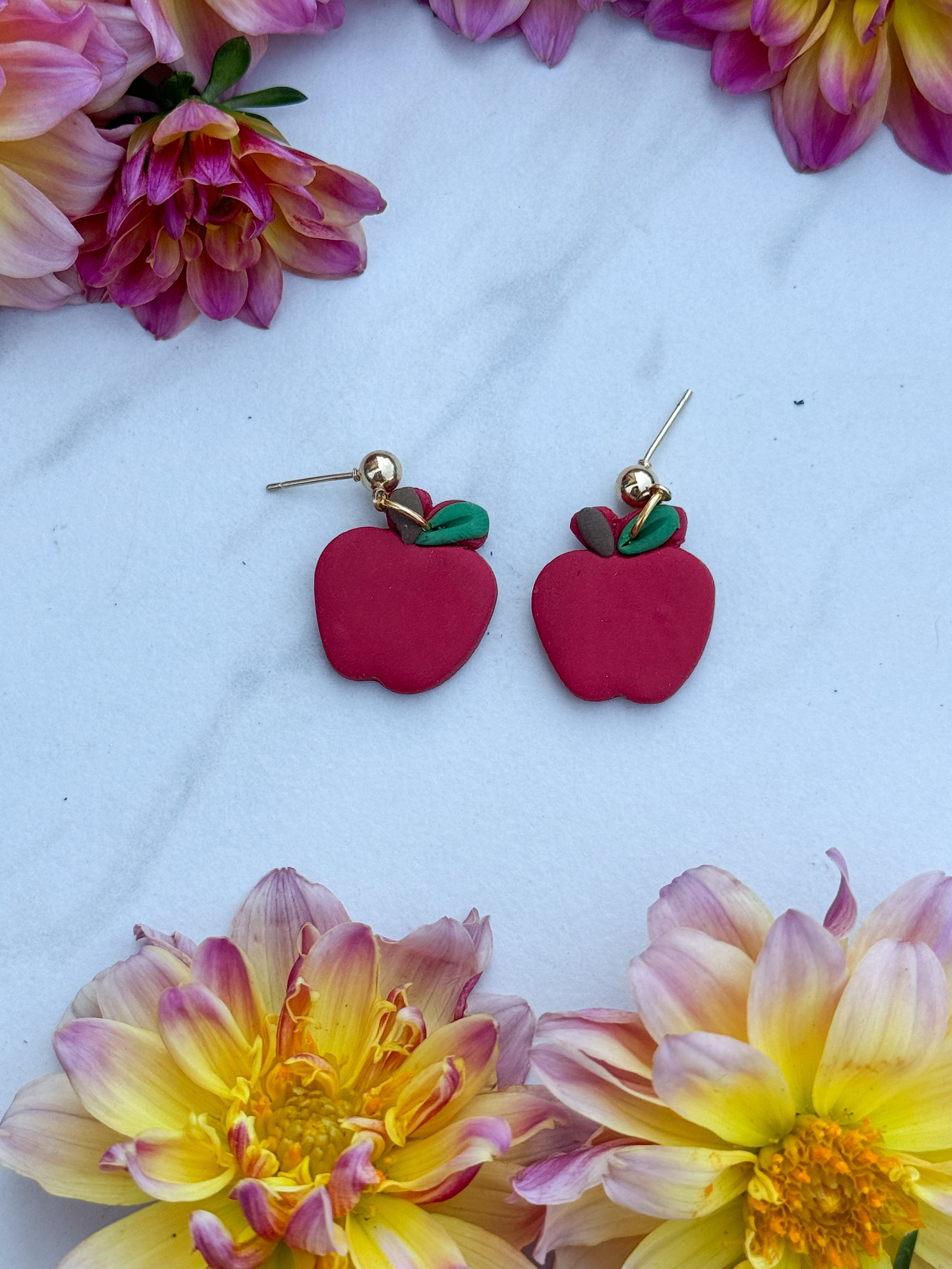 Apple Clay Earrings