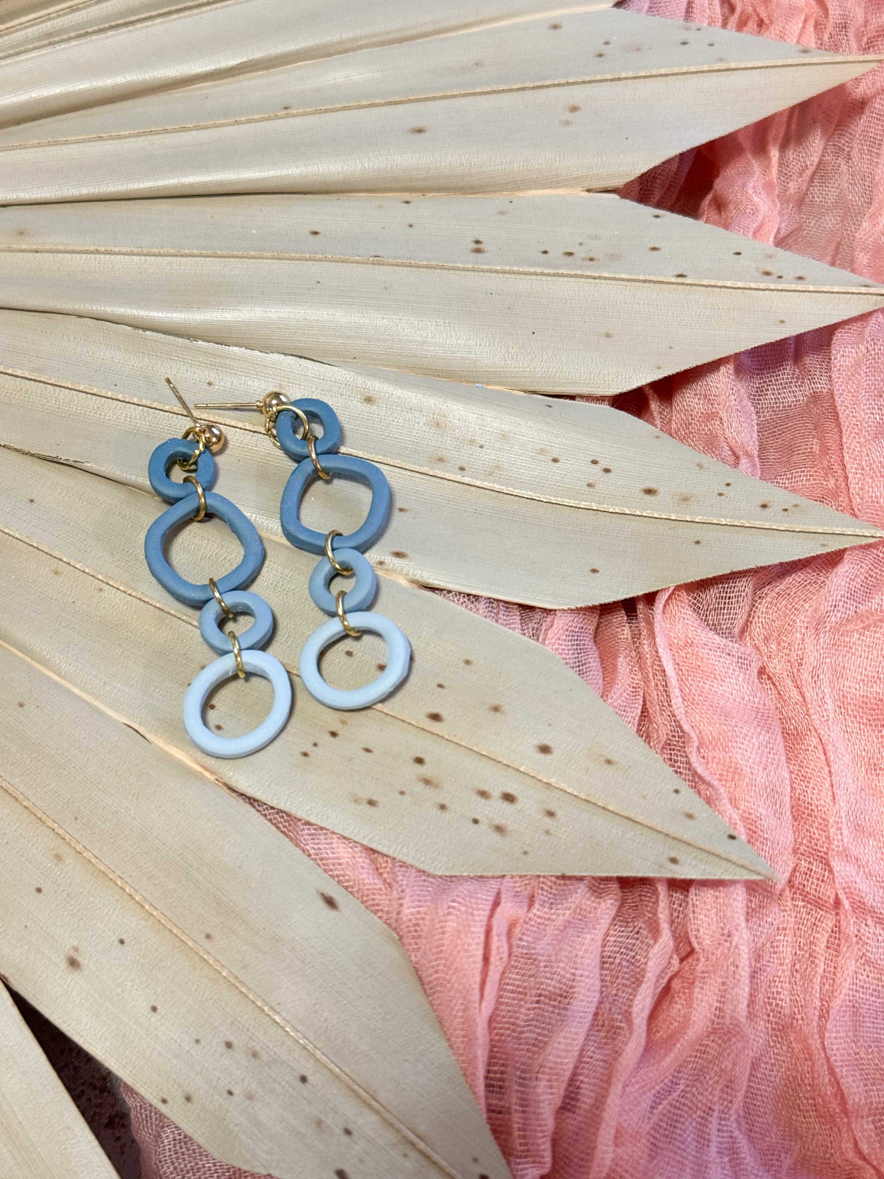 Linked Clay Earrings