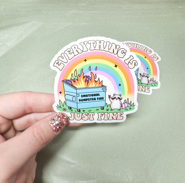 Dumpster Fire Vinyl Sticker