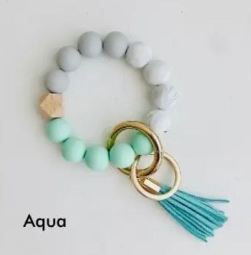 Aqua Wristlet Keychain