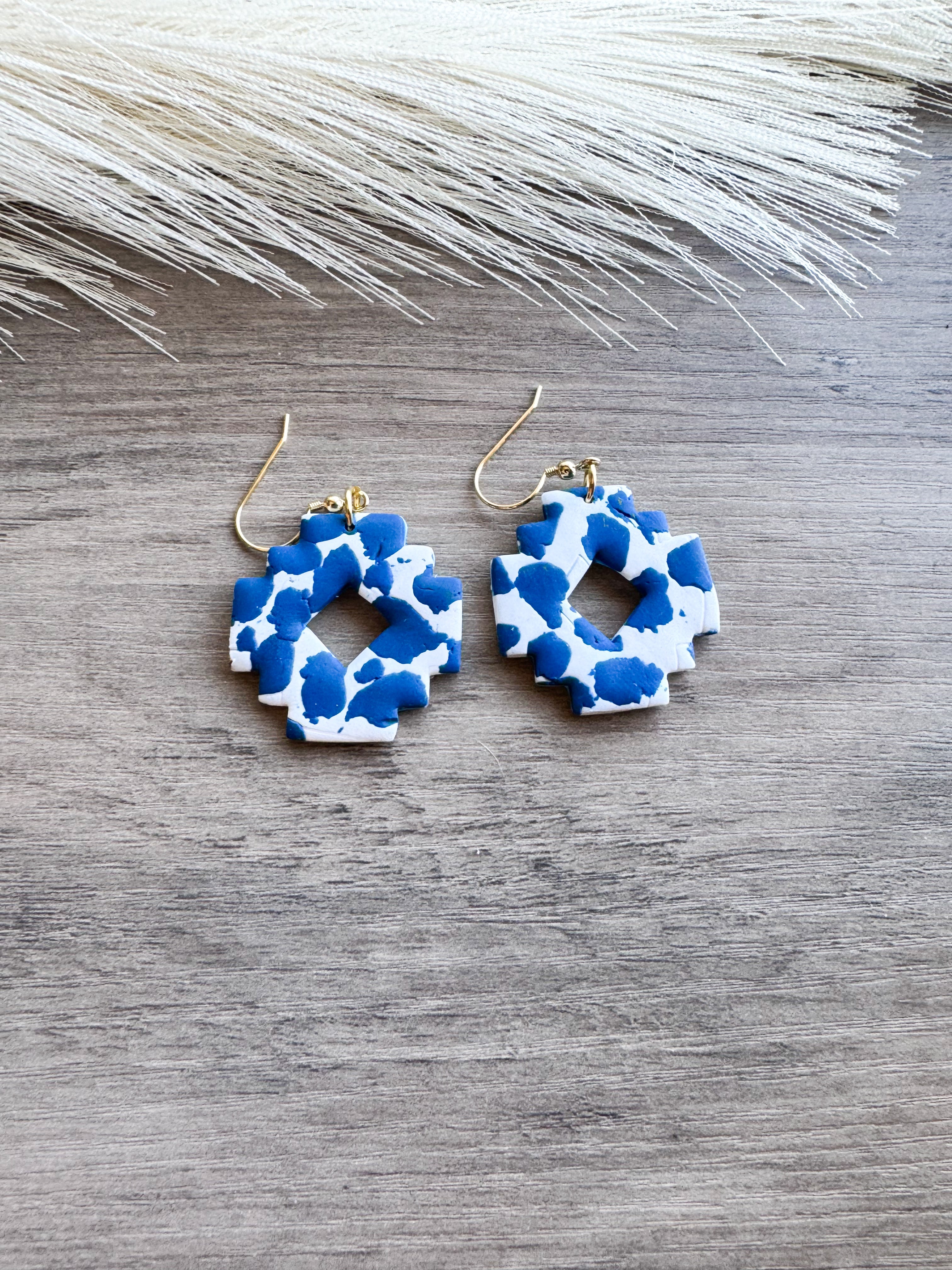 Denim Ranch Drop Earrings