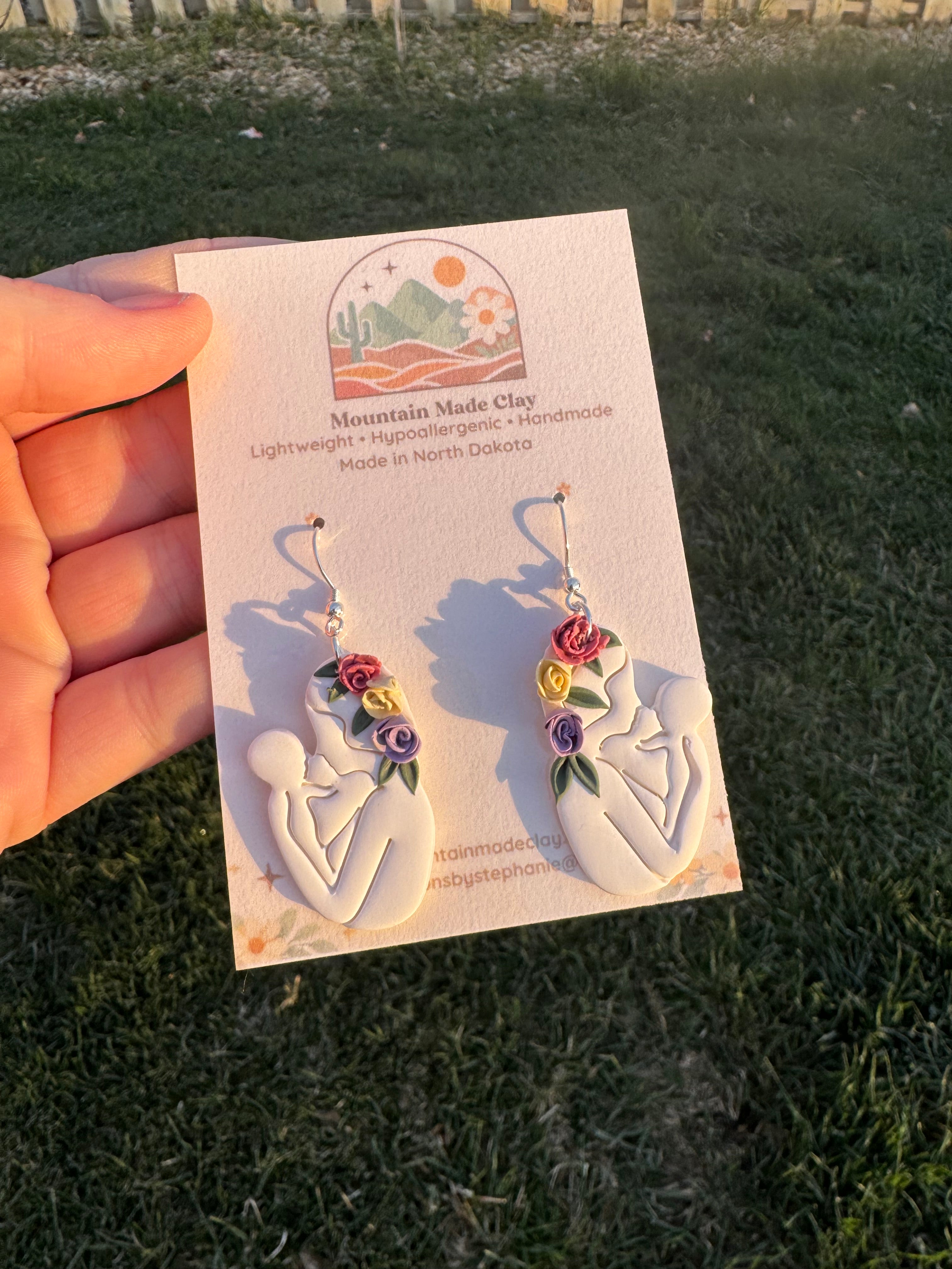 A Mother’s  Love Clay Earrings